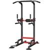 EASY BIG Power Tower Dip Station Pull Up Bar - Attrezzatura da Palestra Domestica Multiuso con Altezza Regolabile e Pads Antiscivolo - capacità 150 kg