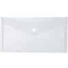 HERMA 20032 - Cartellina portadocumenti, formato DIN lungo, trasparente, con chiusura a pressione, in plastica, per scuola, università, ufficio, viaggio