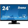 iiyama ProLite T2454MSC-B1AG - Monitor a LED - 23.8 - touchscreen - 1920 x 1080 Full HD (1080p) @ 60 Hz - IPS - 250 cd/m² - 1000:1 - 5 ms - HDMI, VGA - altoparlanti - nero opaco