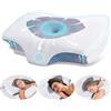 YunNasi Cuscino Cervicale Per Dormire Memory Foam Ortopedico Ergonomico Supporto Cuscino Ergonomico per Dolore alla Spalla di Sostegno del Collo Lavabile Federa (Style2:60 * 43 * 12/10.5cm)