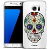 Caseink Cover per Samsung Galaxy S7 Edge Skull Maria's Flower
