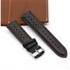 Cinturino orologio pelle traforato nero rosso kaki blu 18mm 19mm 20mm 22mm 24mm