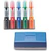 Pilot, Astuccio Da 5 Pennarelli Per Lavagna Bianca V-Board Master, Marker In Plastica Riciclata Begreen, Nero, Blu, Rosso, Verde, Arancione, Pennarello Per Lavagna Bianca Senza Macchie Da 4,5 mm