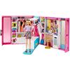 Barbie The Closet of Dreams - con Bambola bionda - Specchio - Oltre 25 Abiti e Accessori Malibu - 60 cm - Regalo per Bambini dai 3 Anni in su