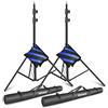 Neewer Light Stativi 3m, Pro Ammortizzatore Pesante a Molla, Collari Metallici di Chiusura, Set di 2 (Finitura nera) con Borsa di Trasporto e Sacchi di Sabbia per Fotografia Video HTC VIVE, ecc