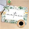 CREARREDA Tovagliette all'Americana Nature, set di 4 tovagliette colazione in PVC, 48x33 cm, antiscivolo, lavabili, resistenti allo sporco, resistenti al calore, made in italy