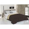 MB HOME ITALY Trapunta invernale DoubleFace Piazza e Mezza ELEGANT, Made in Italy - Piumino Reversibile Bicolore in Morbida Microfibra 300gr/mq - Piumone Lavabile in Lavatrice Marrone/Panna