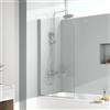 EMKE Pannello doccia per vasca da bagno, 80 x 140 cm, divisorio doccia per vasca da bagno e doccia, vasca da bagno da 6 mm, vetro di sicurezza