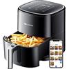 Proscenic T22 Friggitrice ad Aria, 5L Air Fryer Controllo con App & Alexa e Display LED Toccabile,11 Programmi Preimpostati，Rumore Basso，Senza BPA e PFOA per Patatine Fritte/Pizza