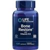 Life Extension, Bone Restore con Vitamina K2, Vitamina D3 e Minerali, 120 Capsule, Testato in Laboratorio, Senza Glutine, Senza Soia, Non OGM