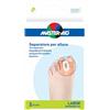 MASTER AID Footcare Alluce Valgo - Separatore Alluce - Separatore Dita Piede in Gel - Formato Large - 1 Confezione da 2 Pezzi - 34x16x28mm