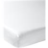 Meyco Home Basic Jersey Uni, lenzuolo per 1 persona (lenzuolo con qualità jersey morbido, in 100% cotone, traspirante, dimensioni: 120 x 200 cm), bianco