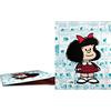 Grafoplás | Raccoglitore ad anelli A4 | 4 anelli misti 25 mm | Collezione Mafalda Vignette | Morbido al tatto | Certificato FSC