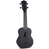 GEWA Soprano Ukulele Manoa Witchcraft - Corpo Mogano - Rosetta laser Antimony - Nero satinato - incl. Gig Bag imbottito - K-SO-WA