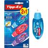 BIC Tipp-Ex Correttore a Nastro, Micro-Tape Twist, Bianchetti a Nastro 2+1 Unità, Colori Assortiti, Cancelleria Scuola e Casa
