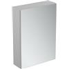 Ideal Standard - Specchio contenitore con anta a chiusura rallentata e specchio ingranditore interno, 50x70, Neutro