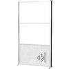 MAUL Parete divisoria MAULconnecto argento grigio chiaro whiteboard | privacy in ufficio, comfort acustico, scrittura magnetica, fronte retro utilizzabile, sistema modulare espandibile