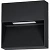 Eglo Maruggio - Lampada da parete LED per esterni, applique quadrata, in alluminio nero, lampada a parete per esterni, luce bianca calda e bianca fredda, IP65