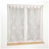Douceur d'Intérieur, coppia di tende con passanti (2 x 60 x 120 cm) Berry, tortora, tulle sabbiato ricamato