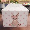 PETTI Artigiani Italiani - Accessori Tessili da Cucina, Runner da Tavolo Elegante di Pasqua 40x140 cm in Microfibra, Tovaglia Tavola in Stampa Digitale Pink Rabbit, 100% Made in Italy