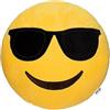 Mlian Cuscino emoticon 31 cm - Creatività - Smiley rotondo carino e morbido - Peluche per auto, ufficio, casa