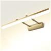 Zi Yang Lampada a Specchio LED 40 cm per Bagno - 9W Luce da Muro Impermeabile 180° Regolabile - Bianco Freddo 6000k, D'oro