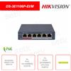 Hikvision DS-3E1106P-EI/M - Switch di rete gestionabile - 4x porte PoE 10-100Mbps - 2x RJ45 10-100Mbps - Watchdog