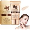 Nurvidis BB Cream, Crema Viso Colorata BB, Crema Solare Viso Colorata SPF 50+, Crema BB Per La Protezione Solare, Uniforma Il Tono Della Pelle E Riduce Le Rughe, 40g (Bianco Avorio)