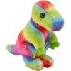 Wild Republic Pocketkins Eco T-Rex Rainbow, Peluche, 12 cm, Giocattolo di Peluche, Realizzato con Materiali Riciclati, Ecologico