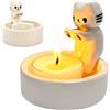 Pipihome Portacandele per gatti | Portacandele a lumino con gattini riscaldanti, ornamenti portacandele - Regali carini per gli amanti dei gatti