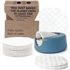 LastObject LastRound® Dischetti Struccanti Lavabili LastObject - Alternativa ai Classici 1000 Monouso - Set di 7 Cotone Riutilizzabili - Prodotto in Danimarca (Blu)