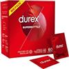 Durex SuperSottile Vestibilità Regolare Preservativi Sottili formato Super-Big, 60 Profilattici