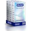 Durex Invisible, Preservativi Ultra Sottili, 30 Profilattici