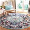 Safavieh Tappeto moderno chic per soggiorno, sala da pranzo, camera da letto, Madison Collection, pelo corto, nero e verde blu, 122 x 122 cm