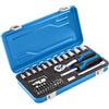 Högert Technik - Cassetta Attrezzi, Set Attrezzi, Valigetta Attrezzi, Kit Utensili, Kit Attrezzi, Chiavi a Bussola, 1/4", Meccanismo a Cricchetto, Cacciavite con Cricchetto - 53 Pezzi