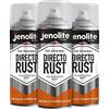 JENOLITE Directorust vernice spray lucida metallizzata | RAME | Vernice multisuperficie | Primer, sottopelo e finitura all-in-one | 3 x 400 ml