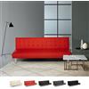 Produce Shop Divano letto clic clac 2 posti in similpelle reclinabile design moderno Elly - Rosso