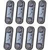 Biqing 8PCS 12V/24V Luci di Posizione Laterali Indicatori,3.4 LED Luci di Posizione per Rimorchio Camion Caravan Camper Barca Trattore Bus(Bianco)