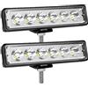 SKYWORLD 2 pz 6 18 W Slim Mini LED Lavoro Light Bar Spot Fascio Singola Fila Piccola Guida Luce di Nebbia Off Road Luci Luci Barca LED Lampada da Lavoro per SUV ATV 4x4 4WD Auto Camion Escavatore 12V
