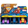 MONSTER JAM, Marvel Mini Monster Truck 3-Pack, Black Panther, Captain America, Iron Man, Scala 1:87, Giocattoli per Bambini dai 3 Anni in su, Modelli/Colori Assortiti