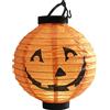 SMIFFYS Light Up LED Paper Pumpkin Lantern, Orange, 20x7x22cm / 8x3x9in