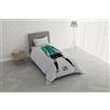 MB HOME ITALY Parure copripiumino Stampa Digitale KIDS, Calciatore Verde, Singolo