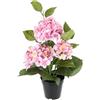 Flair Flower Ortensia artificiale in vaso di fiori artificiali, fiori di ortensia, pianta artificiale, pianta da balcone, pianta artificiale, decorazione per terrazze, piante in vaso per matrimoni,