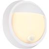 BRILONER - Lampada da parete a LED a batteria con rilevatore di movimento, timer 20 sec., lampada da esterno, applique da esterno, faretto LED da esterno, applique da esterno, 17x7 cm, bianco