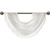 Madison Park JLA Home INC Madison Park Elena Waterfall - Mantovana con mantovana in finta seta per finestra, 80 x 100 cm, colore: Bianco