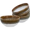 CreaTable, 21687, Serie Cascade Buddha Bowls Braun 1200 ml, 4-teiliges Geschirrset, Buddha Bowl Set aus Steinzeug
