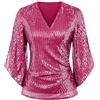 Keerlonno Camicia Paillettes Donna Glitter Elegante Cardigan Brillantinata Paillettes Giubbotto Bomber Con Tasche Top di Manica Lunga Feste Capispalla Felpa da 2024 Top Jacket Blazer Paillettes Donna