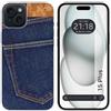 Tumundosmartphone Cover Silicone Compatibile Con IPHONE 15 Plus (6.7) Disegno Jeans Disegni