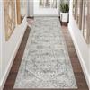 Homcomodar Tappeto runner da corridoio in stile bohémien, antiscivolo, lavabile, effetto invecchiato, 65 x 240 cm, vintage, per corridoio, ingresso, lavanderia