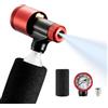 ROCKBROS Gonfiatore a CO2, Pompa CO2 con Manometro (Non Contiene cartucce CO2), Inflator Quick Easy, Valvole Presta & Schrader, Mini Pompa per Pneumatici, Bici da Strada, MTB